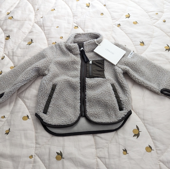 Liewood Fleece Nolan Pile Jacket ~ Mist 86cm - Picture 2 of 2